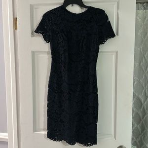 Ralph Lauren navy lace short sleeve sheath dress